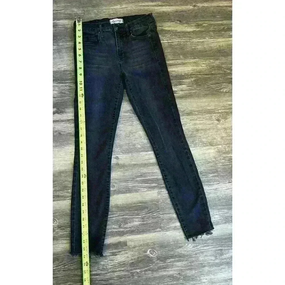 Madewell 9” Mid-Rise Black Skinny Cropped Jeans Sz 25